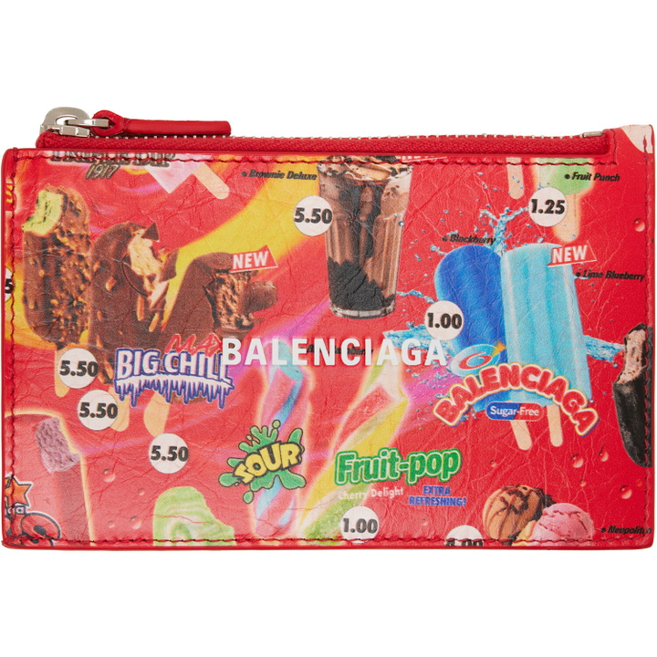 Photo: Balenciaga Red Cash Long Coin Card Holder
