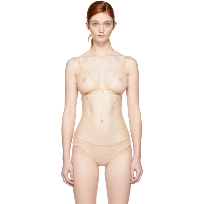 Photo: Le Petit Trou Beige Tamara Dots Bralette