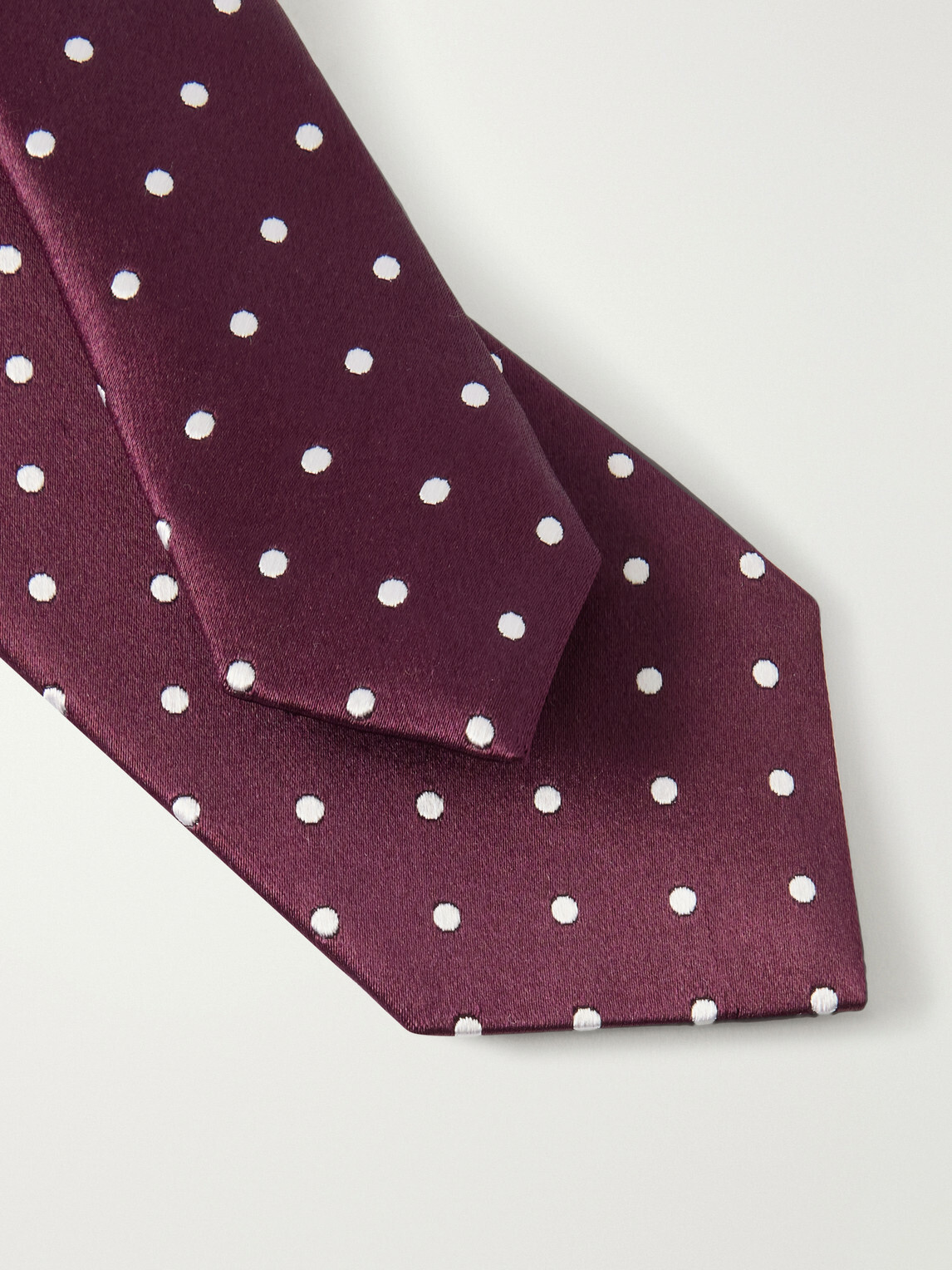 TOM FORD - 6cm Polka-Dot Jacquard Silk-Satin Tie - Purple