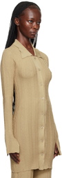 REMAIN Birger Christensen Beige Buttoned Cardigan