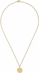 HANREJ Gold Round Pendant Necklace