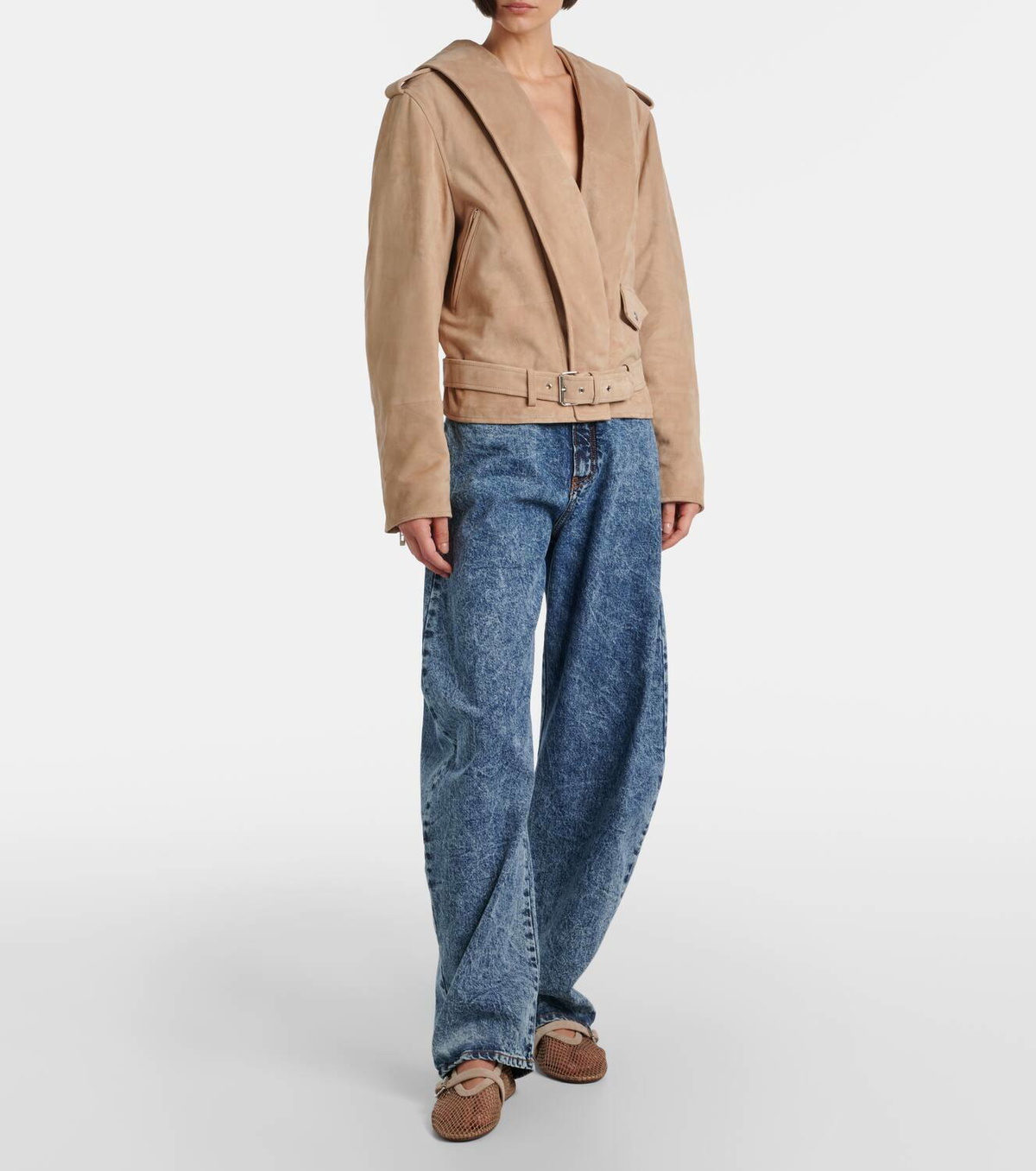 Alaïa Suede biker jacket