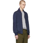 Stone Island Blue Nylon Metal Watro Short Jacket