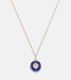 Mateo 14kt gold pendant necklace with lapis lazuli and diamonds