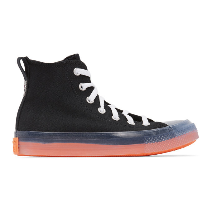 Photo: Converse Black and Pink Chuck Taylor All Star Sneakers