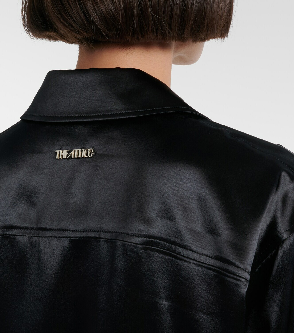 The Attico Satin shirt dress