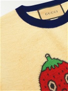 GUCCI - Logo-Jacquard Wool Sweater - Neutrals