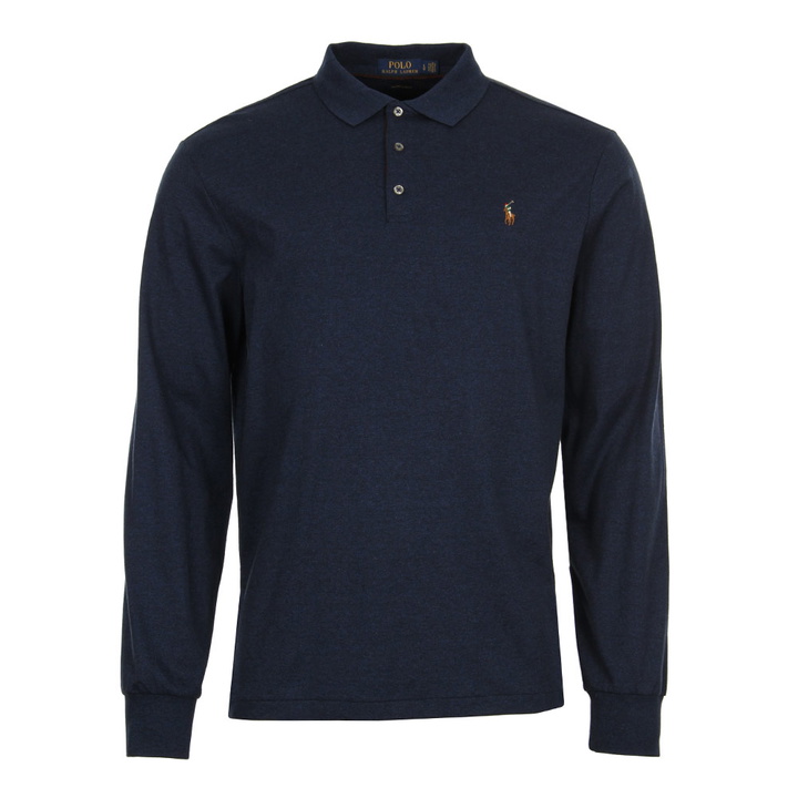 Photo: Long Sleeve Polo - Blue Knit