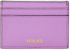 Versace Purple 'La Medusa' Card Holder