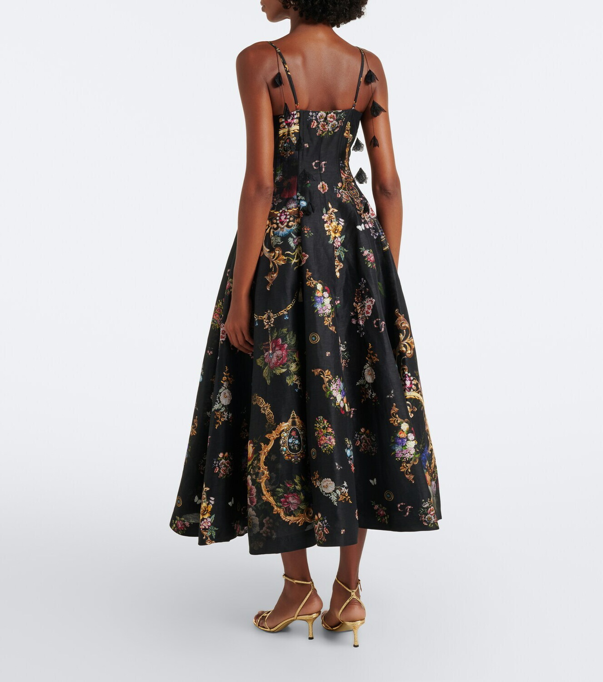 Camilla Floral linen and silk maxi dress