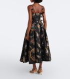 Camilla Floral linen and silk maxi dress