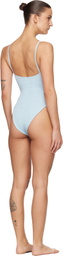 Hunza G Blue Mia Beaded Swimsuit