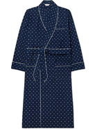 Derek Rose - Printed Cotton Robe - Blue