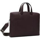 Paul Smith Burgundy Leather Double-Zip Folio Briefcase