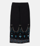 Xu Zhi Beaded jersey midi skirt