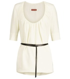 Altuzarra - Nika belted crêpe top