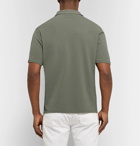 Incotex - Slim-Fit Cotton-Piqué Polo Shirt - Army green