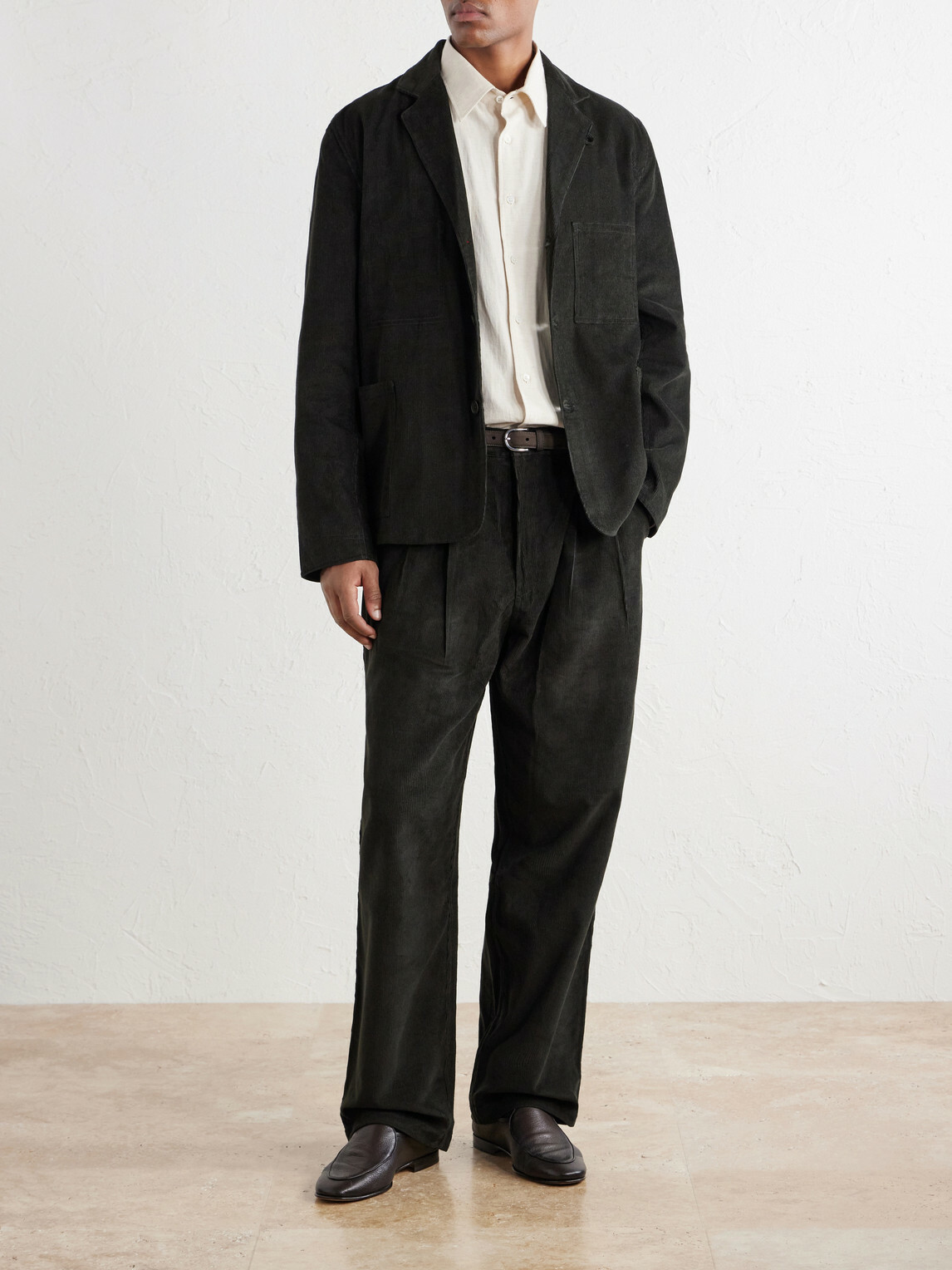 Kardo - Somesh Cotton-Corduroy Suit Jacket - Green