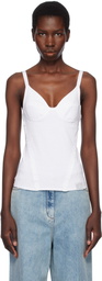 Stella McCartney White Corset-Inspired Sleeveless Top