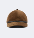 Brunello Cucinelli Monili suede baseball cap