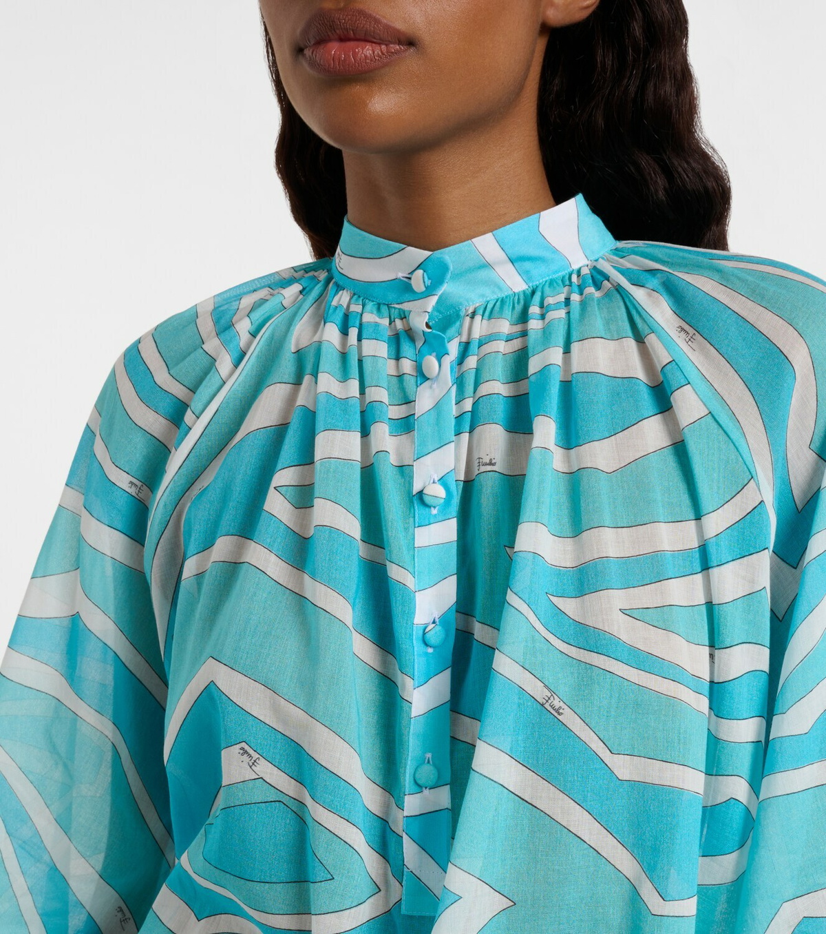 Pucci Marmo ruffled cotton blouse Emilio Pucci