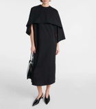 Jil Sander Caped cotton midi dress