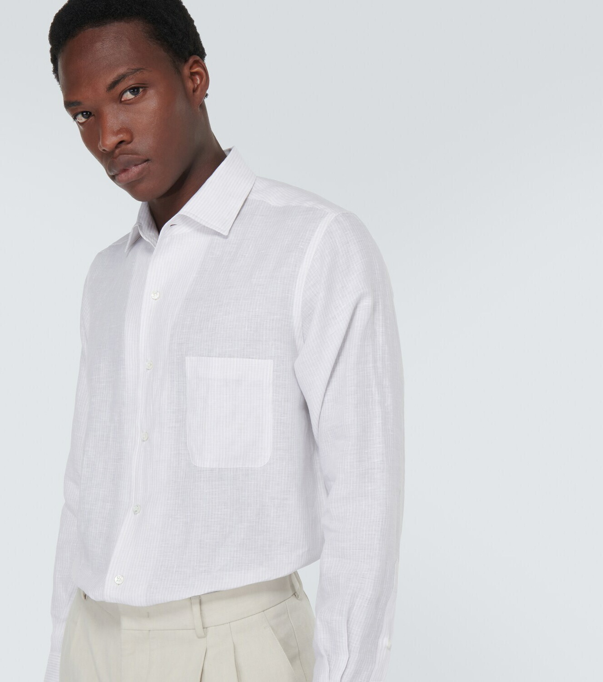 Loro Piana André striped linen shirt Loro Piana