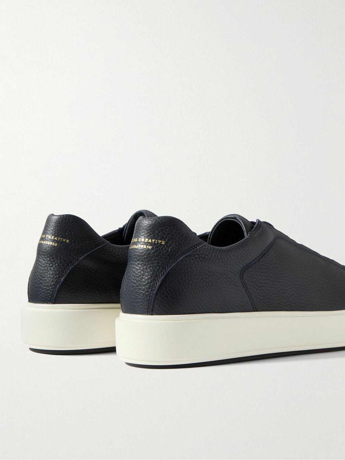 Officine Creative - Slouch 001 Full-Grain Leather Sneakers - Blue