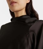 Rick Owens Cylinder draped satin top