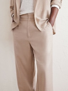 The Elder Statesman - Cashmina Slacker Straight-Leg Wool and Cashmere-Blend Trousers - Neutrals
