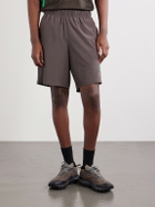 DISTRICT VISION - Straight-Leg Logo-Appliqu&eacute;d 9" Stretch-Jersey Running Shorts - Brown