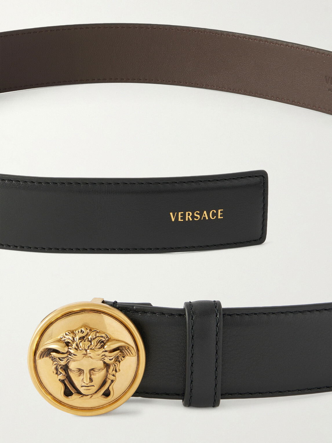 Versace - 3.5cm Leather Belt - Black