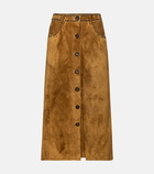 Golden Goose - Christine suede midi skirt