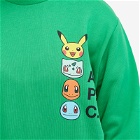 A.P.C. Women's Pokémon The Crew Sweatshirt in Green