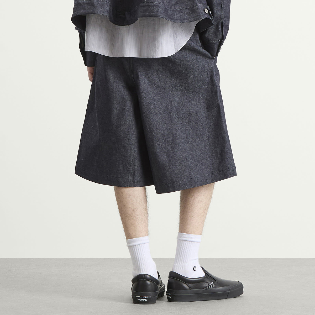 Comme des Garçons Black Men's Denim Shorts in Indigo
