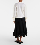 Noir Kei Ninomiya Tulle-trimmed wool sweater