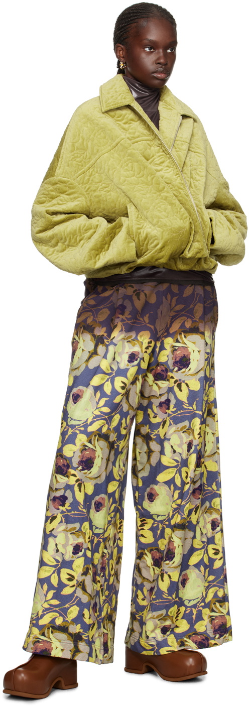 Dries Van Noten Green Quilted Bomber Jacket Dries Van Noten