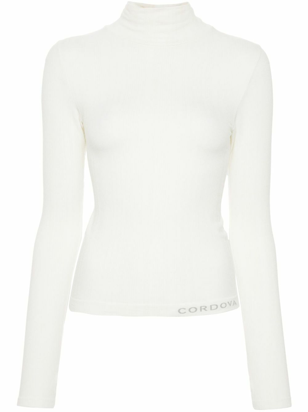 Cordova White Ribbed-Knit Ski Top