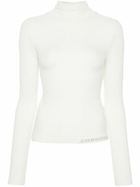Cordova White Ribbed-Knit Ski Top