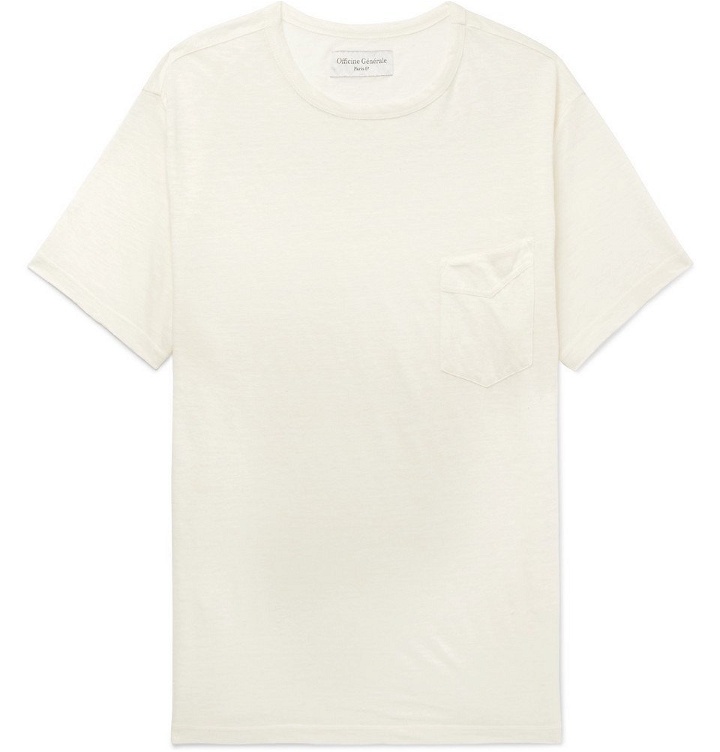 Photo: Officine Generale - Slub Linen T-Shirt - Men - White