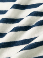 Onia - Striped Slub Linen T-Shirt - Blue