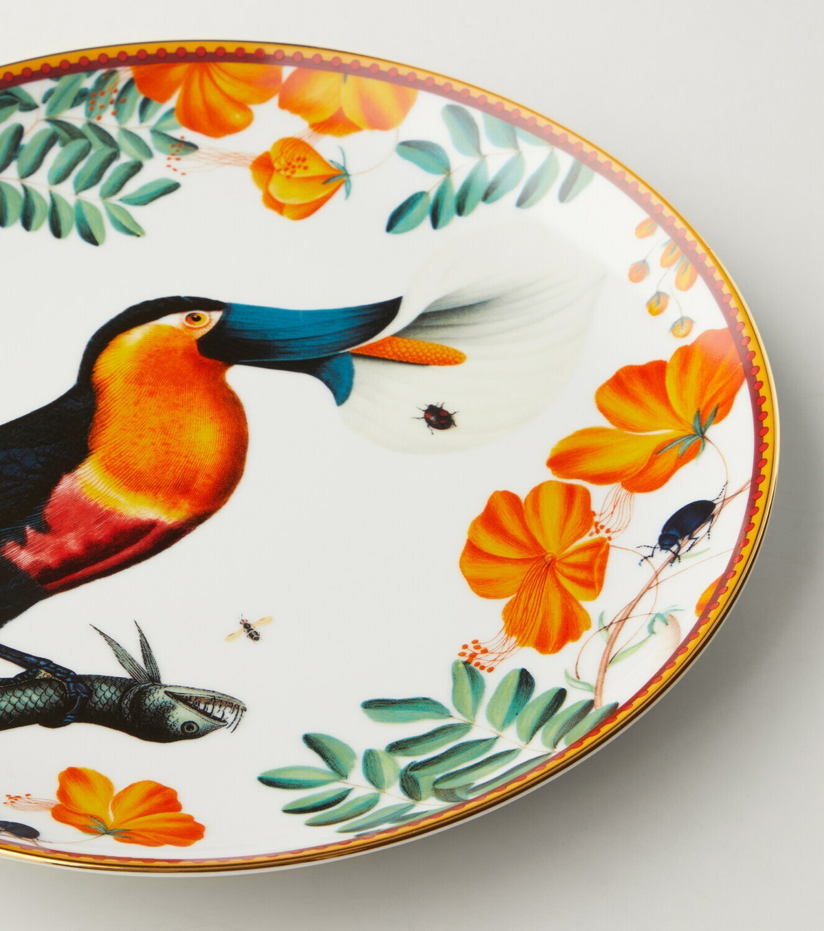 La DoubleJ Floroucan porcelain decorative plate