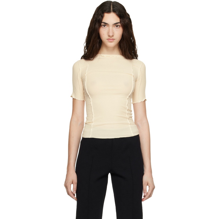 Photo: Baserange Off-White Omato 3/4 T-shirt