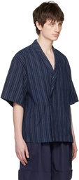 King & Tuckfield Indigo Wrap Shirt