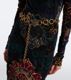 Etro Embellished floral chain belt