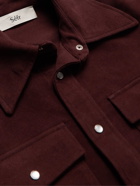 Séfr - Matsy Cotton-Moleskin Shirt Jacket - Burgundy