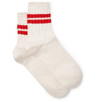 Anonymous Ism - Striped Cotton-Blend Socks - Neutrals