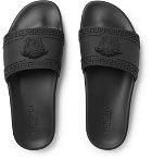 Versace - Logo-Embossed Rubber Slides - Men - Black