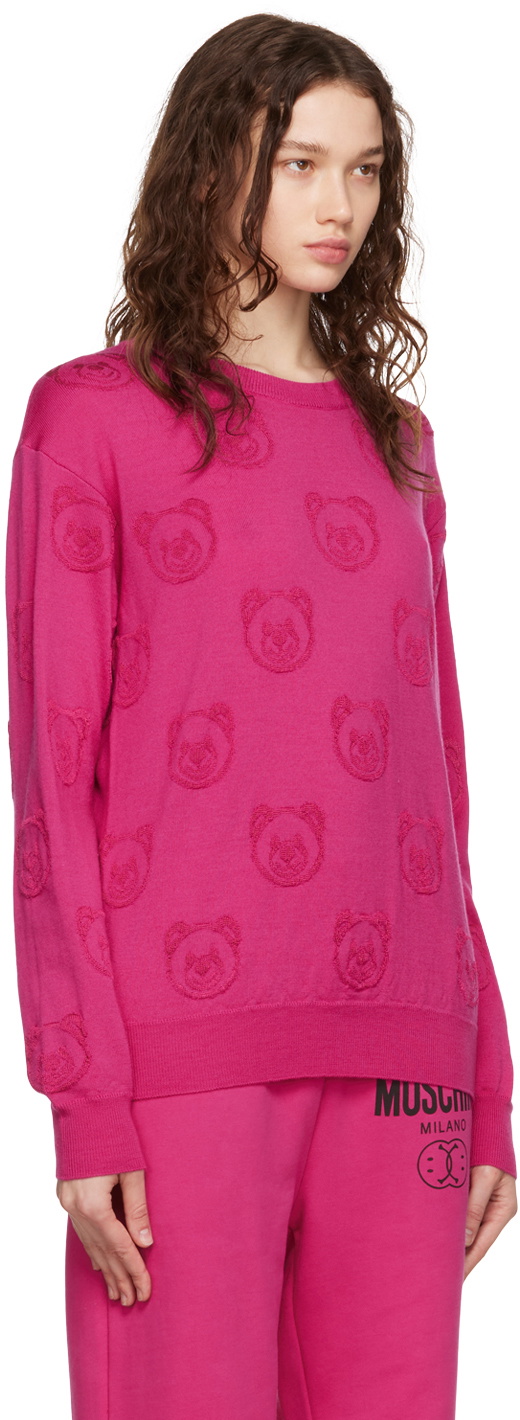 Moschino Women's Teddy Bear Sweater White