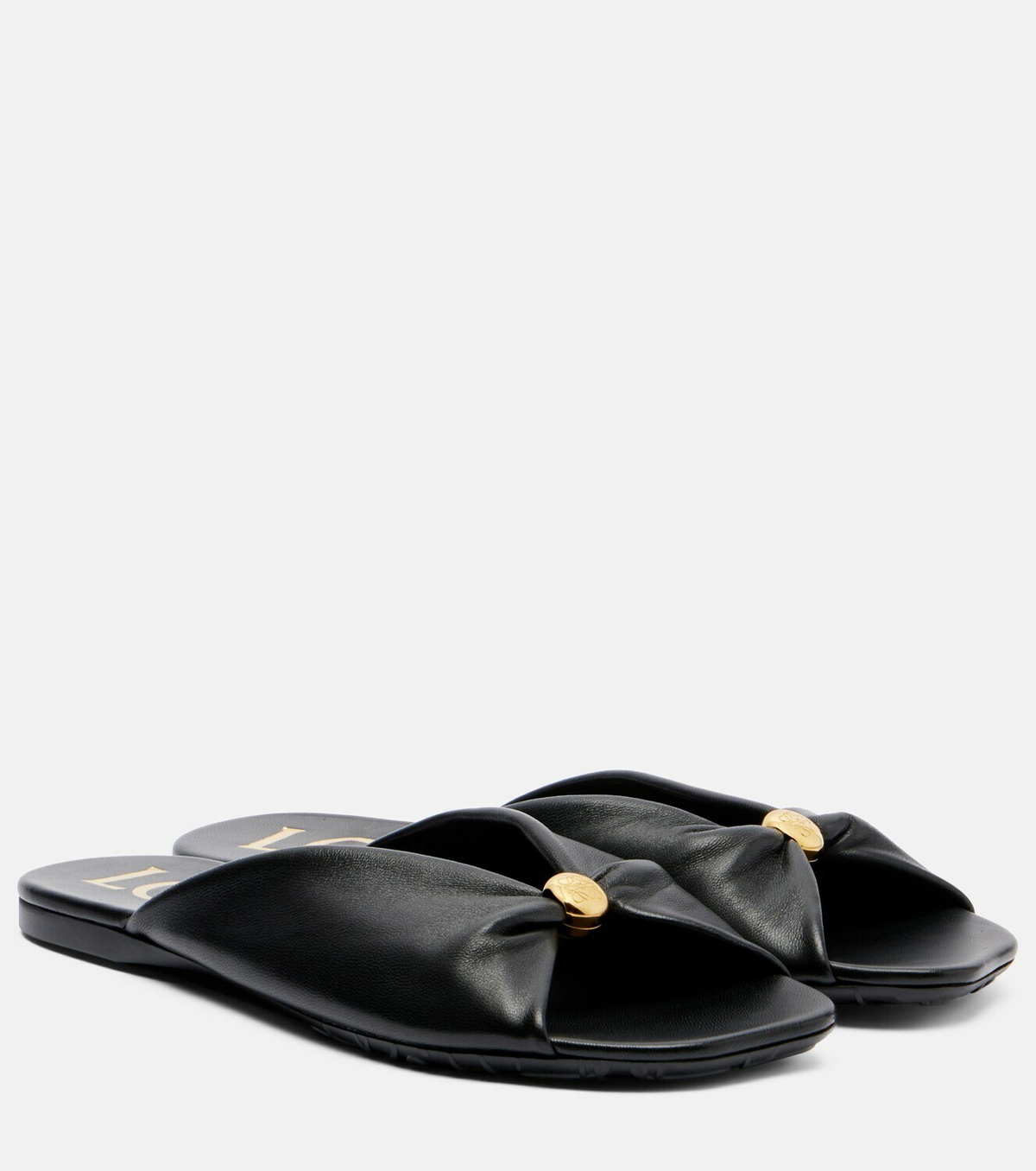 Loewe Paula's Ibiza Pebble leather slides